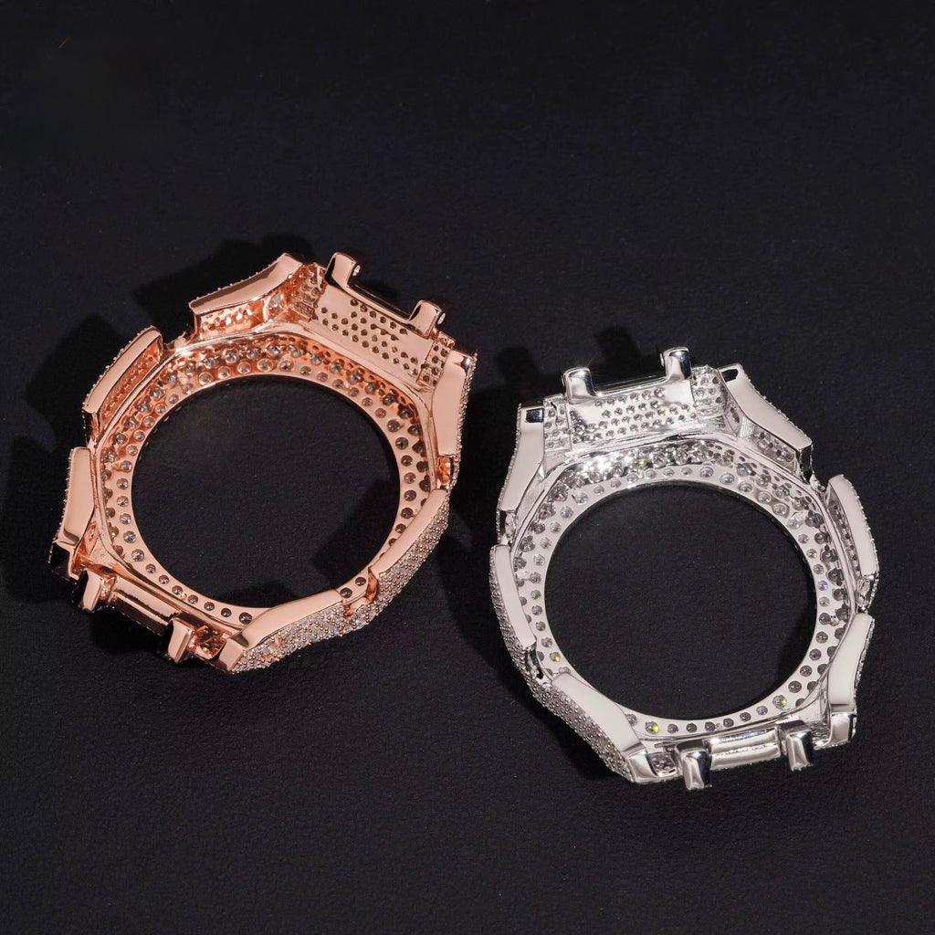 Icedout GShock GA2100 Bezel Moissanite Silver S925 + Rhodium Passes Diamond Icedout Bussdown