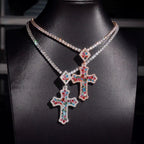 Cross Color Pendant, Moissanite, 925 Silver | FAZE Jewelry