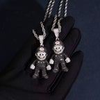 Mario Black Pendant, Moissanite, 925 Silver | FAZE Jewelry