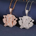 Money Pendant Moissanite Silver S925 + Rhodium Passes Diamond Icedout Bussdown
