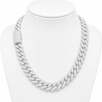 10mm Iced-Out Cuban Link Chain — Moissanite, 925 Silver