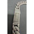20mm Cuban Chain Bumper to Bumper — Moissanite, Zinc