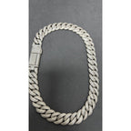 20mm Cuban Chain Bumper to Bumper — Moissanite, Zinc