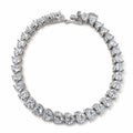 Heart Cut Tennis Bracelet — Moissanite, 925 Silver