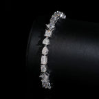 Mixed Shapes Tennis Bracelet — Moissanite, 925 Silver
