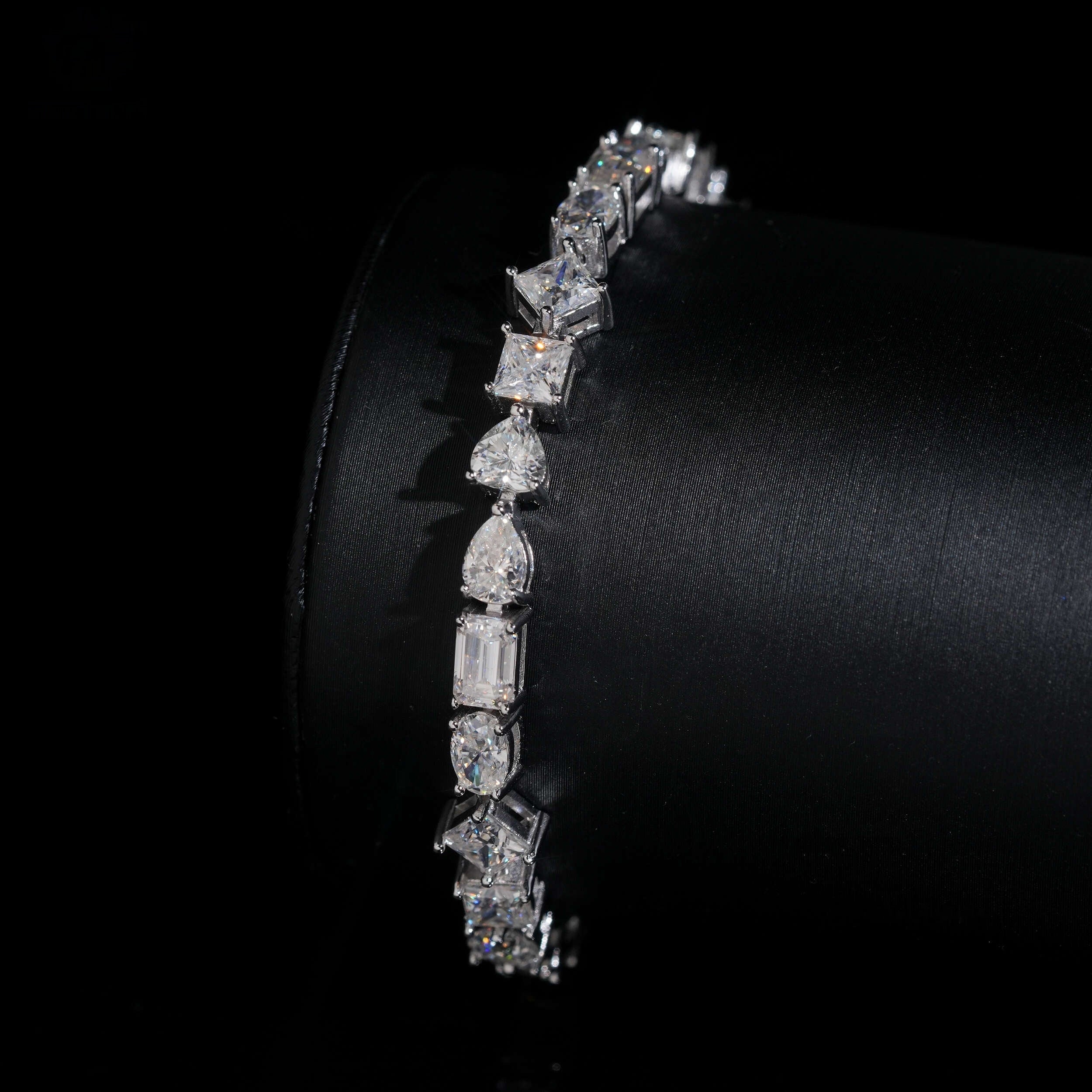 Mixed Shapes Tennis Bracelet — Moissanite, 925 Silver