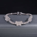 Butterfly Baguette Tennis Bracelet — Moissanite, 925 Silver