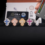 Baguette Cross Ring — Moissanite, 925 Silver