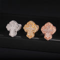 Baguette Cross Ring — Moissanite, 925 Silver