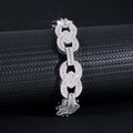 Baguette Rolo Link Bracelet — Moissanite, 925 Silver