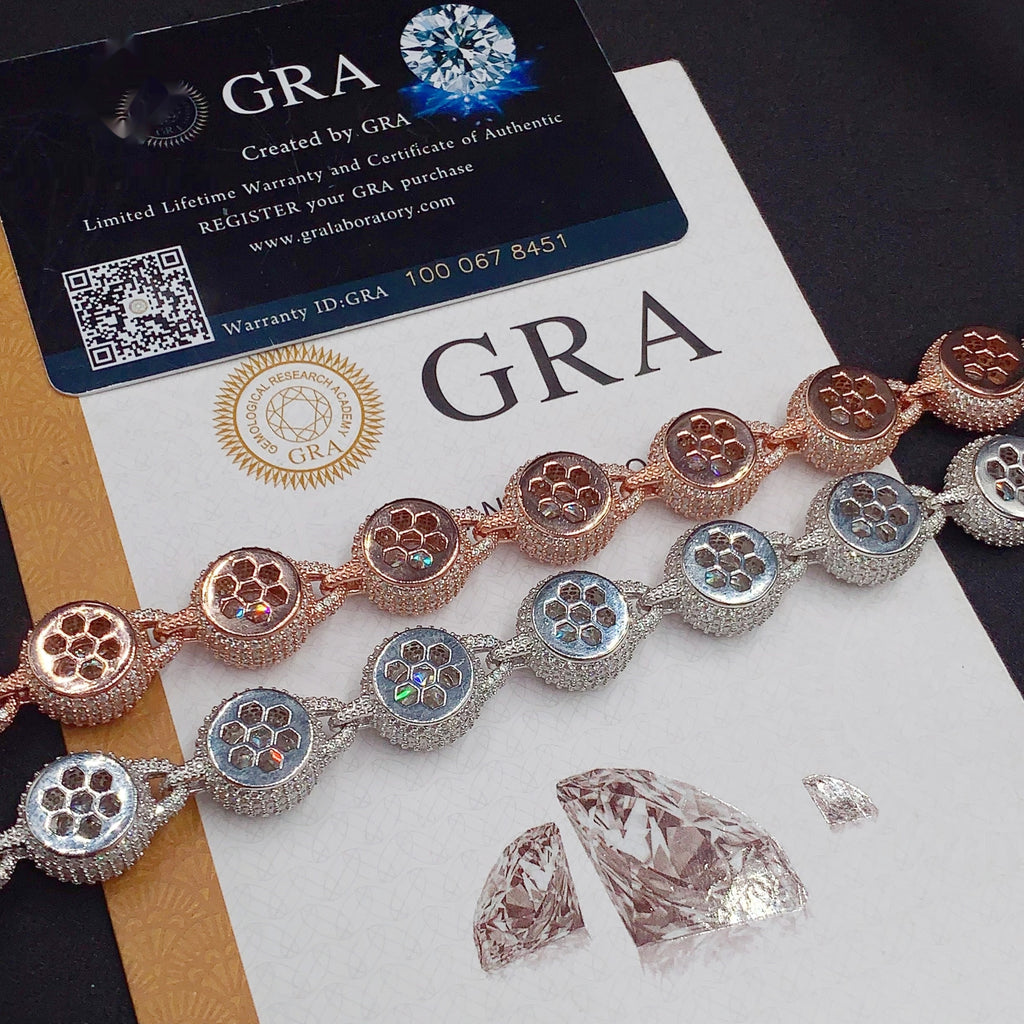 Bezel Solitaire Station Bracelet — Moissanite, 925 Silver