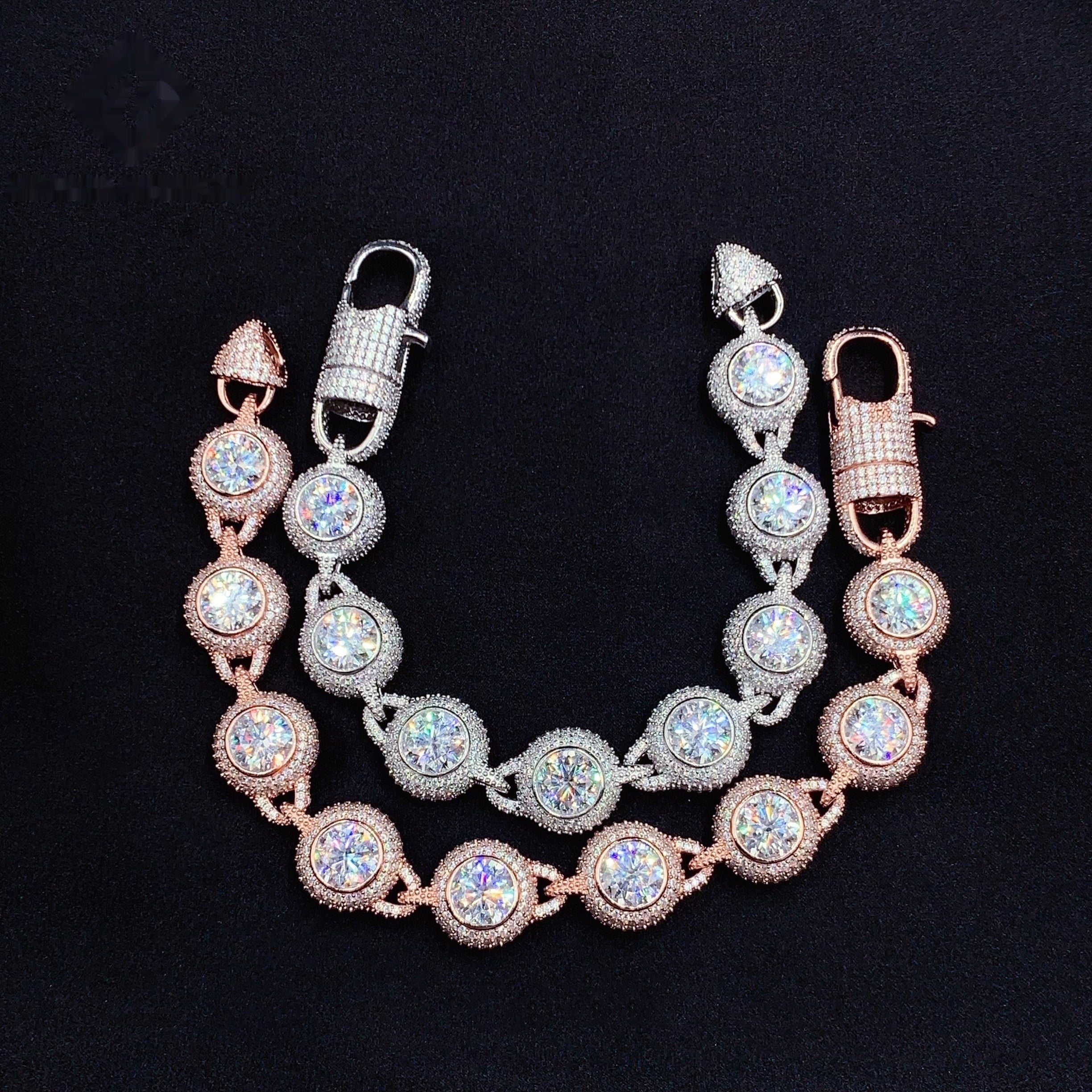 Bezel Solitaire Station Bracelet — Moissanite, 925 Silver