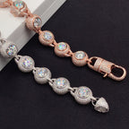 Bezel Solitaire Station Bracelet — Moissanite, 925 Silver
