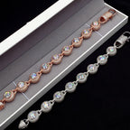 Bezel Solitaire Station Bracelet — Moissanite, 925 Silver