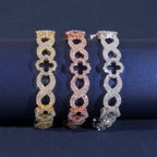 Clover Infinity Link Bracelet — Moissanite, 925 Silver