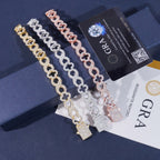 Clover Infinity Link Bracelet — Moissanite, 925 Silver