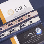 Green Flower Link Bracelet — Moissanite, 925 Silver