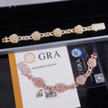 Rose Infinity Link Bracelet — Moissanite, 925 Silver