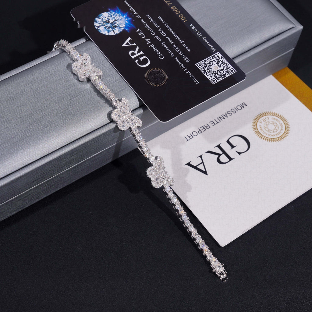 Butterfly Baguette Tennis Bracelet — Moissanite, 925 Silver
