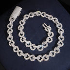 Infinity Link Baguette Chain — Moissanite, 925 Silver