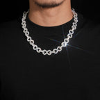 Infinity Link Baguette Chain — Moissanite, 925 Silver