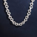 Infinity Link Baguette Chain — Moissanite, 925 Silver