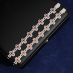 Iced-Out Clover Bracelet – Moissanite & 925 Silver