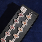 Iced-Out Clover Bracelet – Moissanite & 925 Silver