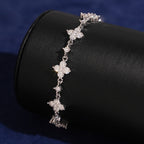 Clover Station Bracelet – Moissanite & 925 Silver