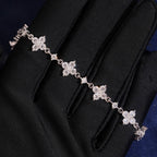 Clover Station Bracelet – Moissanite & 925 Silver