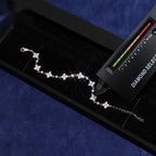 Clover Station Bracelet – Moissanite & 925 Silver