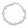Clover Simple Bracelet – Moissanite & 925 Silver