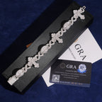 Cross & Evil Eye Bracelet – Moissanite & 925 Silver