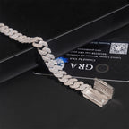 10mm Iced-Out Cuban Link Chain — Moissanite, 925 Silver