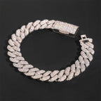 10mm Iced-Out Cuban Link Bracelet – Moissanite & 925 Silver