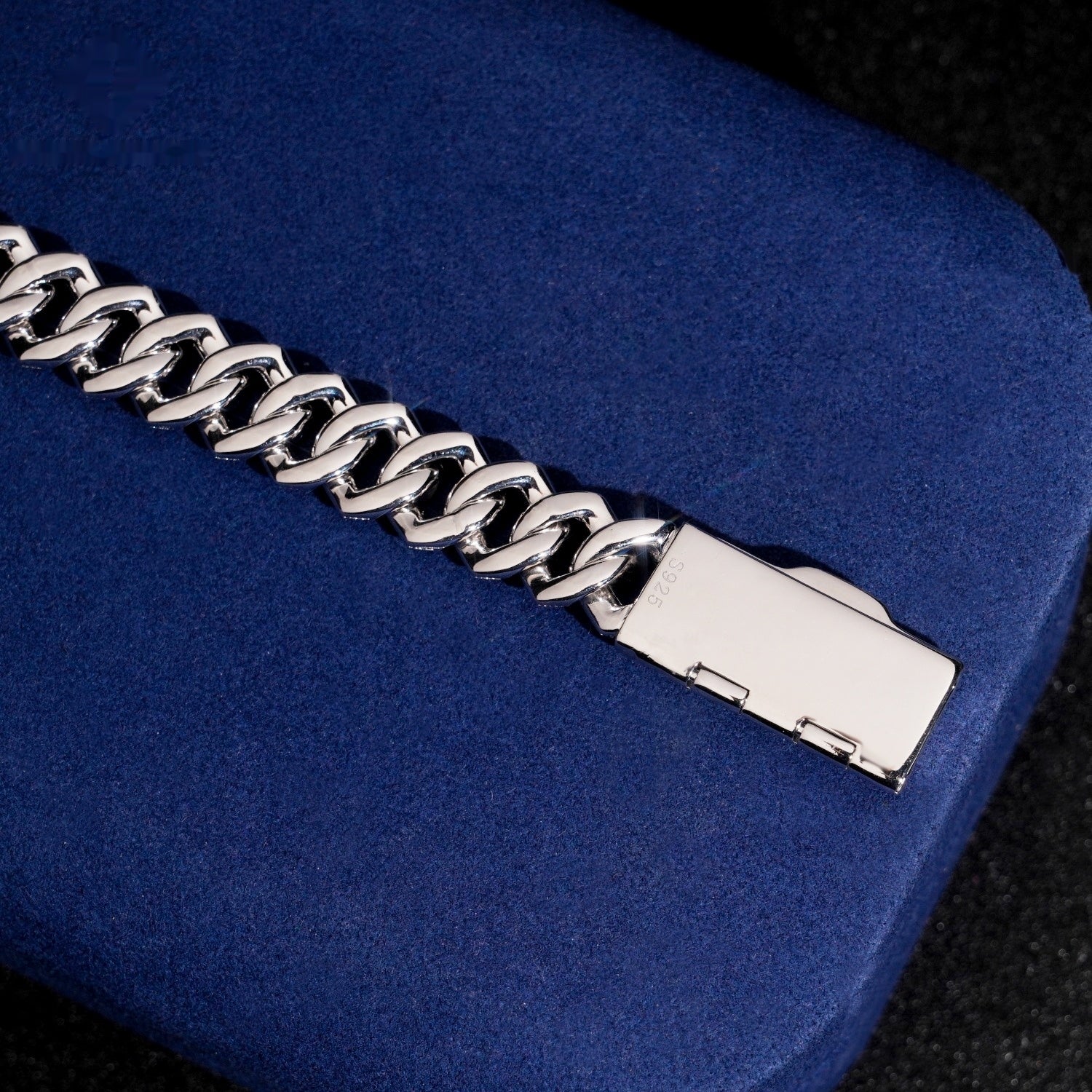 13mm Iced-Out Prong Cuban Link Bracelet – Moissanite & 925 Silver