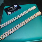16mm Iced-Out Cuban Link Bracelet – Moissanite & 925 Silver