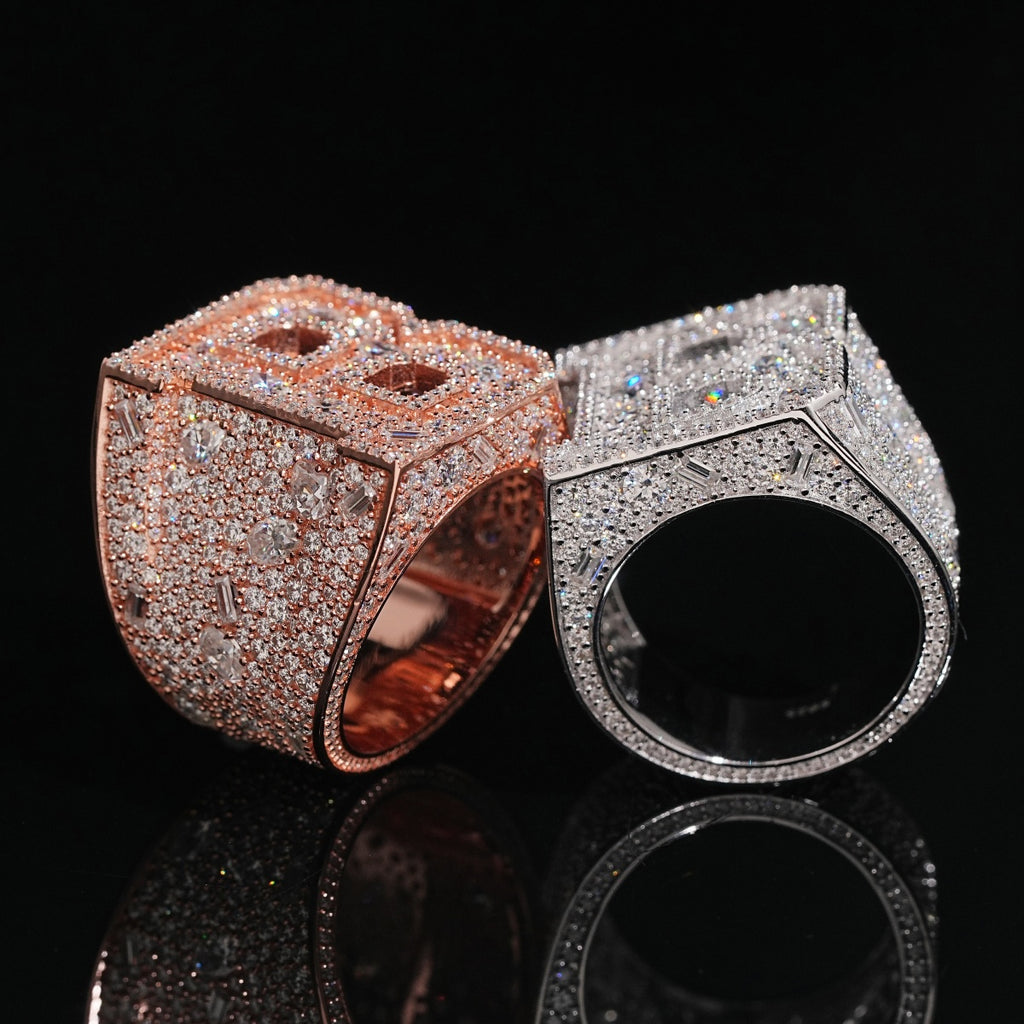 Custom Initial Ring — Moissanite, 925 Silver