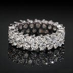 Double Row Eternity Ring — Moissanite, 925 Silver