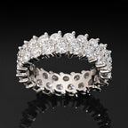 Double Row Eternity Ring — Moissanite, 925 Silver