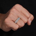Double Row Eternity Ring — Moissanite, 925 Silver