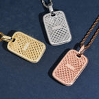 Dove Baguette Tag Pendant — Moissanite, 925 Silver