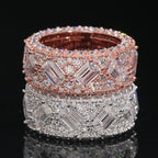 Emerald Cut Band Ring — Moissanite, 925 Silver