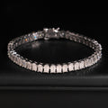 Emerald Cut Tennis Bracelet — Moissanite, 925 Silver