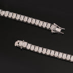 Emerald Cut Tennis Bracelet — Moissanite, 925 Silver