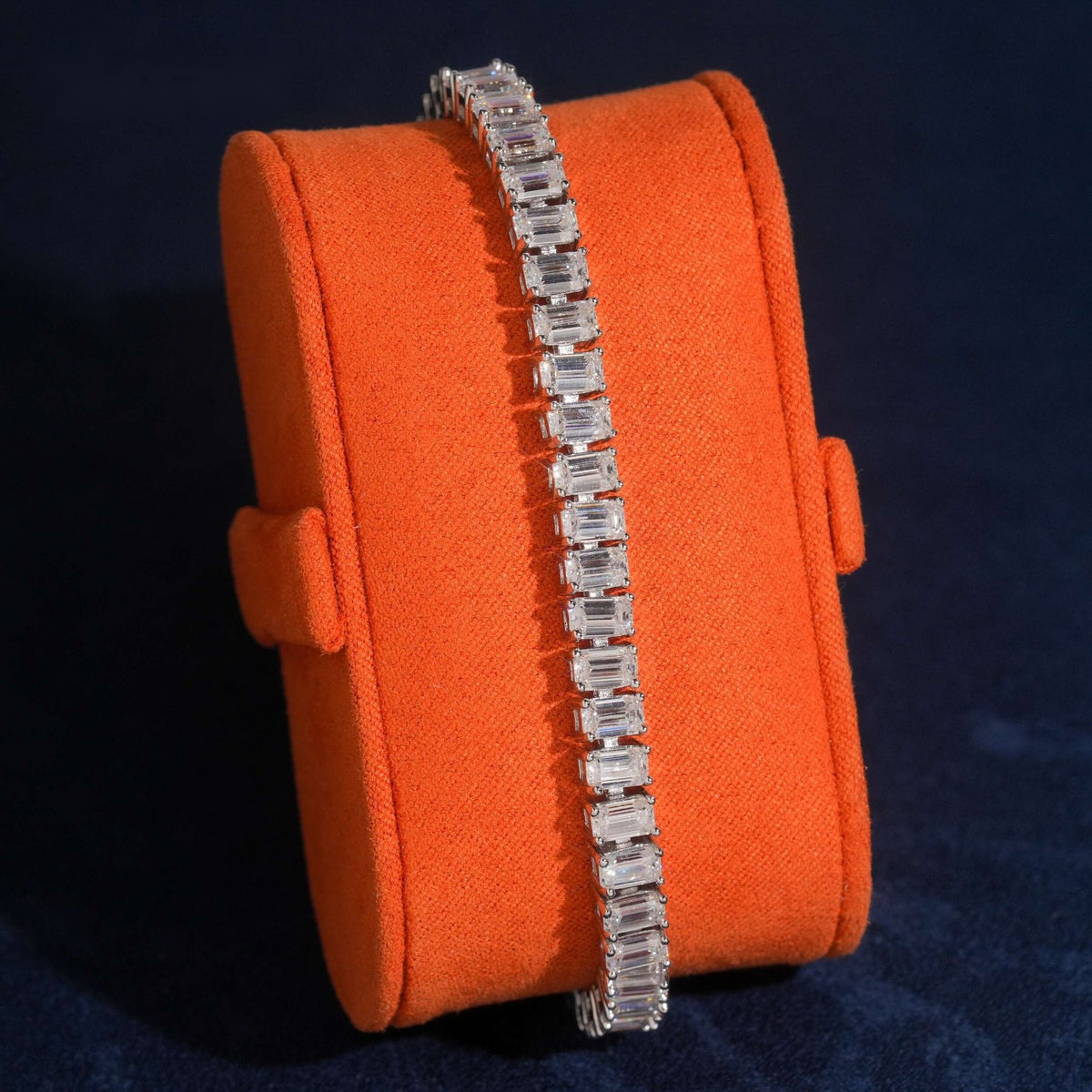 Emerald Cut Tennis Bracelet — Moissanite, 925 Silver