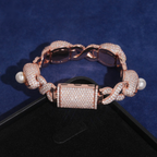Evil Eye Pearl Bracelet – Moissanite & 925 Silver
