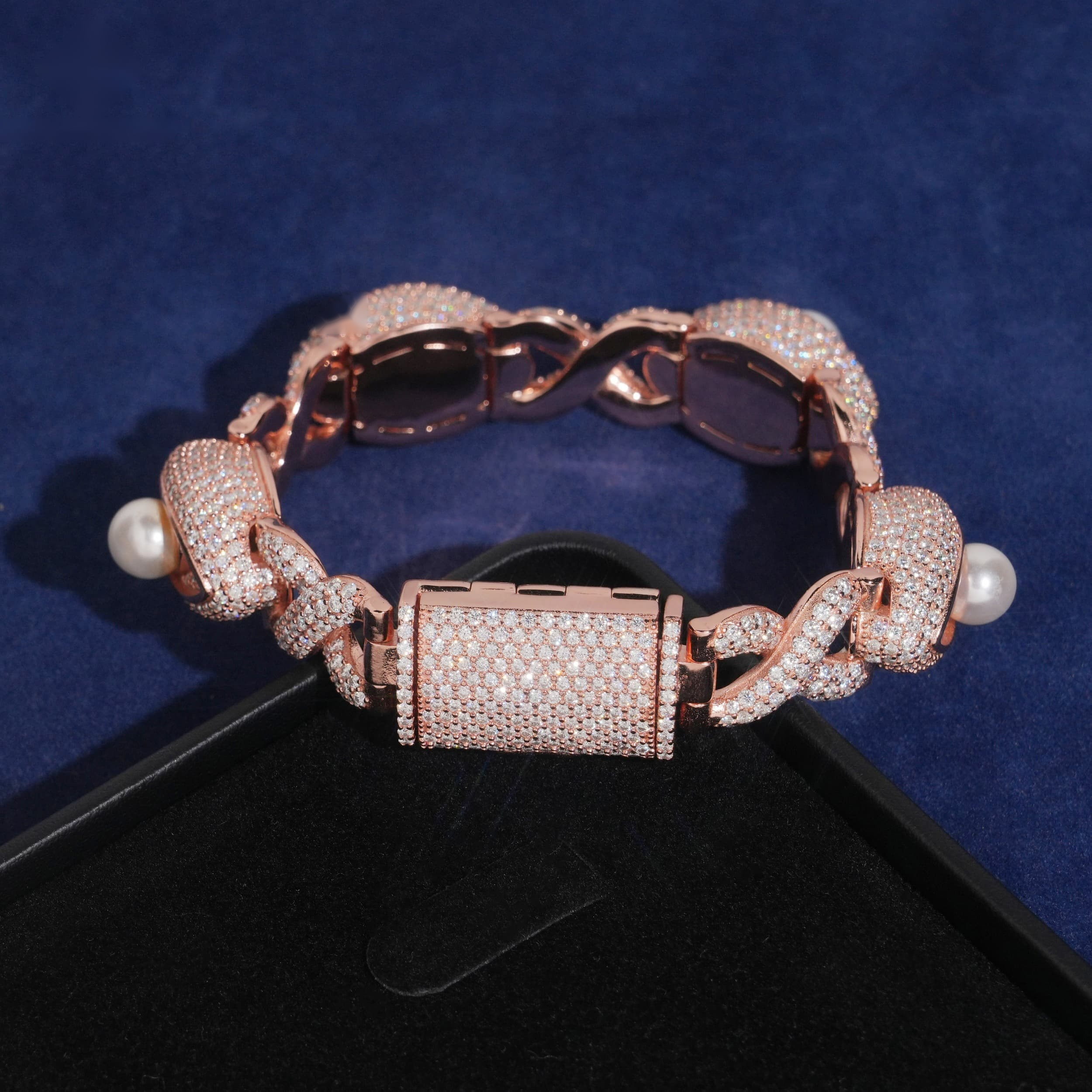 Evil Eye Pearl Bracelet – Moissanite & 925 Silver
