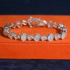 Fancy Cut Tennis Bracelet — Moissanite, 925 Silver