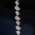 Fancy Cut Tennis Bracelet — Moissanite, 925 Silver